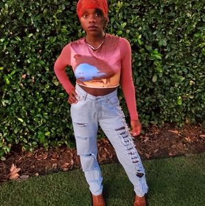 Levi's Size 11 Short Hand Ripped Jeans